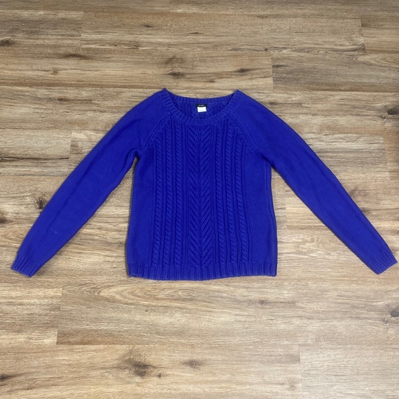 J. Crew Royal Blue Cable Knit Sweater - Picture 3 of 6